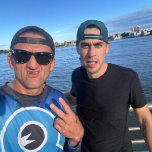 Ryan Holiday Instagram - @caseyneistat and I met when I was launching my first book on Stoicism. Ten years later we are still running together and I am celebrating the launch of the new book today by not thinking about it and doing the final edits on the ten year anniversary edition of Obstacle Is The Way. Also we are old and slow now.