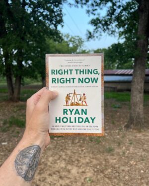 Ryan Holiday Instagram - I’ve lived on a rural country road for many years. It’s unpaved and unmaintained by the county or the state, lined with trees, and more frequently crossed by deer and jack rabbits than people. It’s a throwback to an older, simpler way of life.

It’s also a throwback to a scene I’ve always remembered from Mad Men, where Don Draper and his family finish their picnic and then nonchalantly throw all their trash into the grass below.

My experience walking and running and biking and driving on this road has been to witness the return of that attitude. People dump tires and old mattresses. They dump debris from construction sites. They dump beer bottles and candy wrappers. They dump illegal deer kills and for some inexplicable and alarming reason, a lot of dead dogs.

At first, this just pissed me off — especially because the nails kept giving me flats. It made me angry at humanity and the place that I lived. I tried calling the police and animal control and my local politicians — of course, they did nothing. I put up cameras which did nothing. I despaired about the climate and the future. I thought about moving.

But then one morning on my walk with my kids, a thought hit me that was both freeing and indicting. How many times do I have to walk past this litter, I thought, before I am complicit in its existence. Even if I moved to a place where this didn’t happen, I thought, it would still be happening here. Marcus Aurelius was right when he said that you can also commit injustice by doing nothing.

So I started cleaning it up. The tires went into the back of my truck—and I paid to have them properly recycled. I tossed nails and screws into the trash. I’ve put on face masks and gloves to scoop up dead dogs, which I burned or took to the back of my ranch to decompose in a less disruptive place.

I can’t say the experience is pleasurable and it’s not exactly saving the world, but it is empowering.

I talk in my new book “Right Thing Right Now” (you can preorder it at the link in bio) that Justice is about starting small and doing what you can to save people from trouble or pain—and that these little things add up.