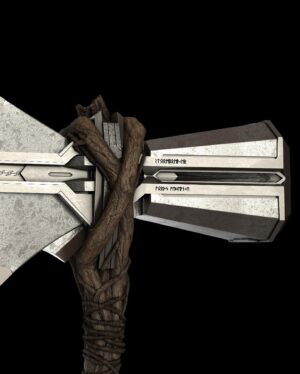 Ryan Meinerding Instagram - Thor from Avengers:  Infinity War!  This is most of my contribution to his look from the film, including his overall design, Stormbreaker, his eyepatch and his new eye.  All of these were done in preproduction and all the designs changed as they were brought to life by the different departments on the film.  Everyone did such an incredible job, and @chrishemsworth is amazing!  A polished model of Stormbreaker was done by the amazing @adamwross