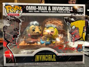 Ryan Ottley Instagram - Sketching on our new @originalfunko Pop toys at @c2e2 #invincible #funko