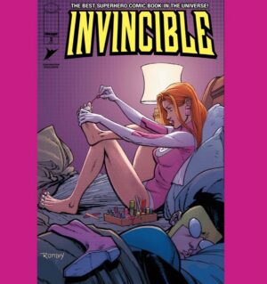 Ryan Ottley Instagram - New ROTTLEY Invincible exclusive! Got a new variant with this slice of life Eve cover on an Invincible issue 2. See you in San Diego Comic con booth 4901. We will have prints of this as well. And my new art book. And stickers! 🤘
