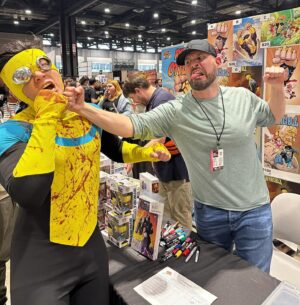 Ryan Ottley Instagram - Invincible and Eve cosplay at @c2e2 , what a show so far! I have missed Chicago so much, so good to be back!