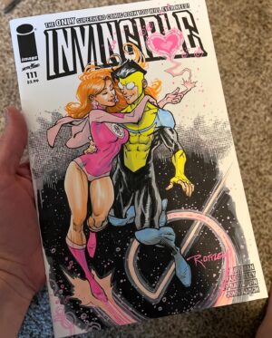 Ryan Ottley Instagram - Before and after. Commission for C2E2 this weekend! (Table p8) Invincible blank 111 for the before, my scribbles and colors added for the after. 😜