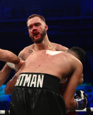Ryan Taylor Instagram - YA KNOW WE GOTTA RUN THIS ONE AGAIN! ASAP! @misfitsboxing @daznboxing @sauerlandbros @mamstaylor 

What an incredible challenge lastnight was. If I listened to my corner JUST a little bit more I wouldn’t have walked into the punch that changed the whole night for me. From that right hand that hit my nose I couldn’t breath there was so much blood coming through that’s why I had to spit it at everyone 🤣🤣🤦🏼‍♂️🤦🏼‍♂️ BUT YOOOO!!!! What a fucking night. Big love to everyone who came and supported. Big love to my team! My COACH @joshuaridgwell love you kid you have the brightest future ahead of you. My Other coach and big brother @kanem14 the Danger!!!!! Couldn’t have done this without you g. @connortierneybkfc my brum brudda who loves to fight without gloves and next camp is going to be a much bigger part of. My S&C @kk_dubai and the whole of the gang at @strongcombat_hq @ramzi_yahia @mounirlazzez @john_boimma @younes_rabah_ my brothers for life. I just started fighting this year and Clearly ring experience shows in my Opponents performance. I WANNA GO AGAIN! NOWW!! Fair play to slimmy tits for getting the win but I know he’s not gonna get me out his head after punching me with all he’s got and I just kept walking him down 🤦🏼‍♂️🤣 WHAT A NIGHT. Thank you boxing this is definitely my new sport I love it. Now back to the drawing board 😈🤩🤩 #boxing #ryantaylor #everythingcerti #slimstillabitch 😉