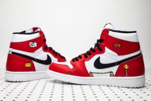 Ryder McLaughlin Instagram - Painted these Jordan 1’s for @goat. Very happy on how they came out #goatdiy