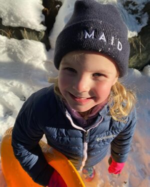 Rylea Nevaeh Whittet Instagram - Snow Days! 🌨❄️#ryleanevaehwhittet #ryleawhittet #maddyfrommaid #maid #snowday #friday #maddy #smileyrylea #smile #fun #blueeyes #winter #winter2022 #sledding