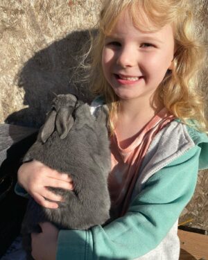 Rylea Nevaeh Whittet Instagram - Rylea holding a bunny friend.  So cute 🐰🐇#ryleanevaehwhittet #ryleawhittet #maddyfrommaid #bunny #fluffy #friday #sunshine #smiley #smileyrylea #snuggles #blueeyes #westcoast #curlyhair #mykidisthecutest #actor #childactor #kidactor