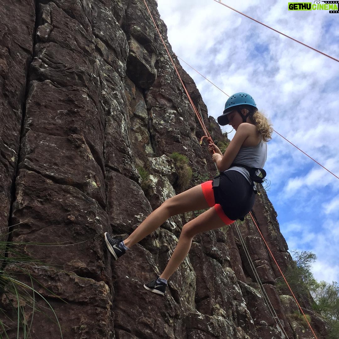 Rylee Mackintosh - 217 Likes - After climbing one of the Glass House Mountains we rock climbed to the very top and abseiled down (multiple times). Even got battle wounds to prove the rock climb 😂🙈⛰