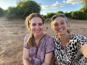 Saba Douglas-Hamilton Instagram - Wonderful to be with my old school friend from @uwcatlantic, Sarah Field, working for @sanddamsworldwide, introducing her to our very special community in north Kenya to plan how we can all work together to regenerate this wild and wonderful landscape.
