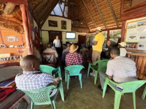 Saba Douglas-Hamilton Instagram - Wonderful to be with my old school friend from @uwcatlantic, Sarah Field, working for @sanddamsworldwide, introducing her to our very special community in north Kenya to plan how we can all work together to regenerate this wild and wonderful landscape.
