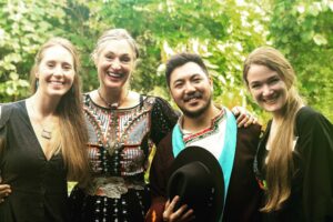 Saba Douglas-Hamilton Instagram - Have just got back from the 17th @ffnfoundation award event in Arnhem, where Callie Veelenturf @callieveelenturf, Hana Weaver @hana.weaver, and Rinzin Phunjok Lama (instalink "rinzinplama" isnt working) won the Future for Nature award, an exquisite crystal raindrop encircled by three bronze tree frogs. 

Their extraordinary efforts convincing Panama and Ecuador to adopt "rights of nature" legislation to protect leatherback turtles and all other wildlife; hauling the last 19 individuals of the Puerto Rican sharp-shinned hawk back from the brink of extinction; and scaling 5000 metre mountains year round, incl. in the depths of winter, to protect snow leopards in Nepal, have floored me. Am beyond thrilled and deeply honoured to have been able to welcome them to the Future For Nature family ❤️ ♥️ 💜