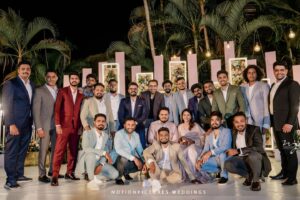 Sabareesh Sajjin Instagram - Wedding vibes ✨️❤️

@arjun_ratan 💒 @shikha_manoj 

📸 : @motionpictures_weddings 
Event : @shufflevents 
MUA💇: @martini_trucco 
Costume designer👔: @fariz_lezin_