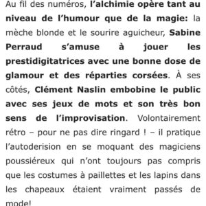 Sabine Perraud Instagram - Cette fois tu sais tout! Tu viens? Merci @florenceyeremian #symanews #untrucentrenous #theatre #magie #comedie #comedieromantique  #toutpublic
