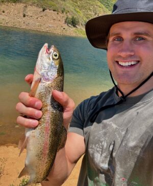 Sage Northcutt Instagram - First time out trout fishing! What’s your favorite fish?