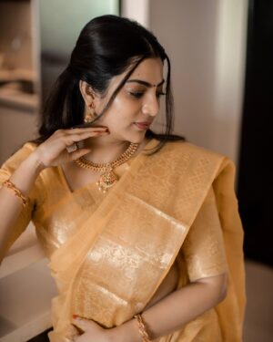 Sai Priya Deva Instagram - Wish you happy Diwali 🪔 Diwali special 🥰🪔PC: @jerald #happy #happydiwali #celebration #saree #yellowsaree #indianstyle #sweet #beyourself #loveyourself #spacialday #photography