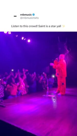 Saint Harison Instagram - THAT AINT ME THO THATS JUST MY EGO TALKIN!!! Atlanta thank u for such a special night and @rnbmusic for showing love!! 🙏🏻🤍