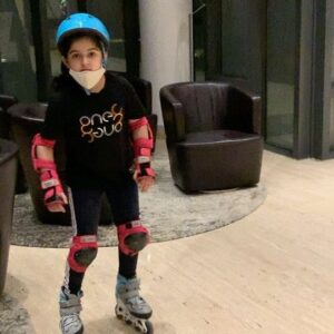 Saisha Bajaj Instagram - #evening fun #skating #newgame #friends