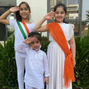 Saisha Bajaj Instagram - JAI HIND 
Celebrating 75th Independence Day with family and friends ❤️❤️