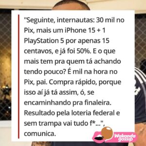 Salgadinho Instagram - Mas gente 😱

#Repost @wakandagossip
・・・
Via @portalg1 - O influenciador e humorista Dilson Alves da Silva Neto, o Nego Di, foi preso pela Polícia Civil neste domingo (14), na praia de Jurerê Internacional, em Florianópolis, Santa Catarina. Na última sexta (12), ele havia sido alvo de uma operação do Ministério Público por suspeita de lavagem de dinheiro.

Nego Di deve ser transferido para o Rio Grande do Sul ainda no domingo. O g1 entrou em contato com a defesa do humorista, que afirmou que vai se manifestar em breve.

A prisão preventiva foi decretada por outro crime, de estelionato. Ele é suspeito de lesar pelo menos 370 pessoas com a venda de produtos por meio de uma loja virtual da qual é proprietário – mas os produtos nunca foram entregues. A investigação da Polícia Civil indica que a movimentação financeira em contas bancárias ligadas a ele na época, em 2022, passa de R$ 5 milhões.

O sócio de Nego Di na empresa, Anderson Boneti, também teve a prisão preventiva decretada pela Justiça. Ele foi preso na Paraíba em 25 de fevereiro de 2023, mas solto dias depois.

A loja virtual, “Tadizuera”, operou entre 18 de março e 26 de julho de 2022 – ocasião em que a Justiça determinou que ela fosse retirada do ar. Nego Di fazia a divulgação em seus perfis nas redes sociais dos produtos à venda, como aparelhos de ar-condicionado e televisores, muitos deles com preços abaixo do de mercado – uma televisão de 65 polegadas, por exemplo, era vendida a R$ 2,1 mil.
(Reprodução 📷: Instagram)
