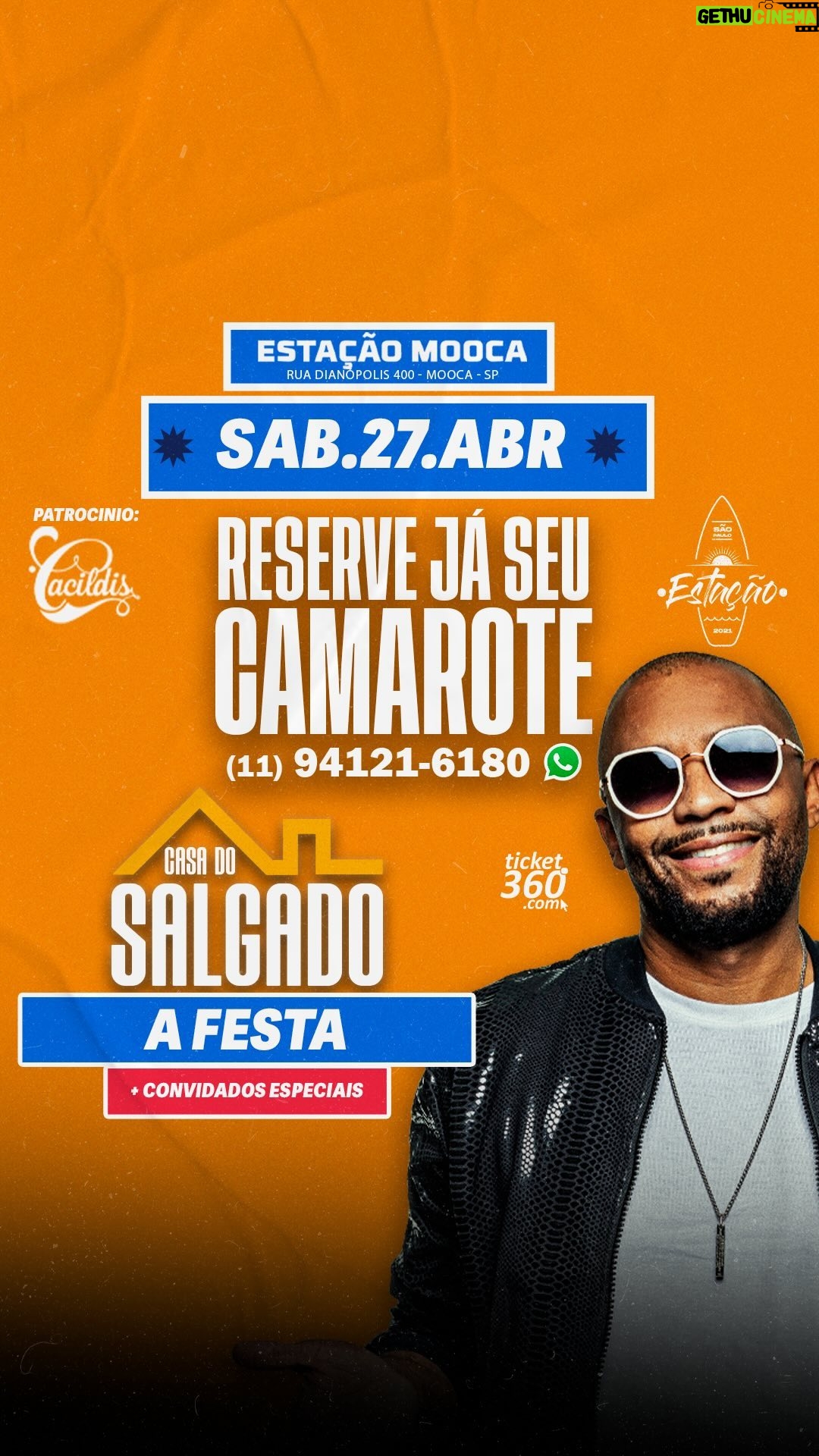 Salgadinho - 224 Likes - Chegou a hora de você garantir seu Camarote para a “CASA DO SALGADO - A FESTA” neste Sábado 27/04 no @estacaomooca 🚀🎶❤️