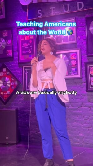 Salma Hindy Instagram - I got a 64% in 9th grade geography and yet, I am fit to be president of this country. #americans #geography #arab #cultures #languages #standupcomedy #comedy #funny