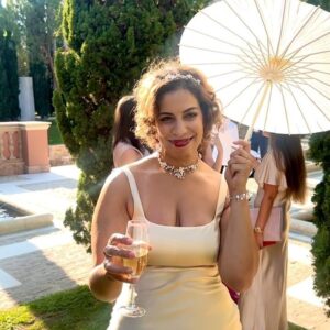 Salma Hindy Instagram - Had the absolute honour of celebrating Palestinian love in Spain this past week, with the happiest bride I’ve ever seen 😍😍😍 alf alf mabrook to my sister @larafeh7 & @bilalabusaad - who brought together the most wonderful group of souls from all over the world. Thank you all for giving me a family for a week 🥹 and for convincing me to come back to both Spain and New York (didn’t take much). I’m tanned, healed, inspired and sweaty from dancing all at once 💗💗💗