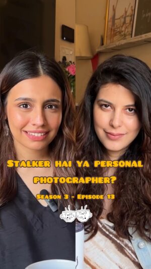 Saloni Khanna Instagram - When he says he follows you and you think he means instagram until you look behind and… 

#stopstalking #starttalking #twogirlstwocups