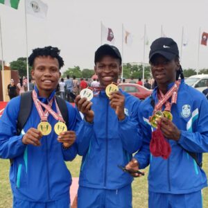 Sam Dede Instagram - Stand up for the Champions, Team Uniport!!! Medals! Medals....Everywhere! My boys and girls just love winning medals!