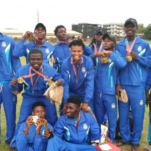 Sam Dede Instagram - Stand up for the Champions, Team Uniport!!! Medals! Medals....Everywhere! My boys and girls just love winning medals!