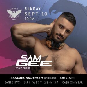 Sam Gee Instagram - NYC 
See you at The @eaglenyc this Sunday! 🦅🔥