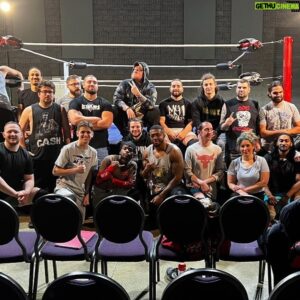Sam Johnston Instagram - Great seminar today @courage_wrestling in Canada.