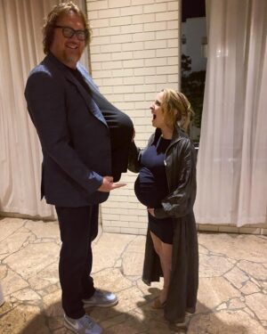 Sam Lane Instagram - Same same but different 🏀🤰🏼 
@saxtongroup