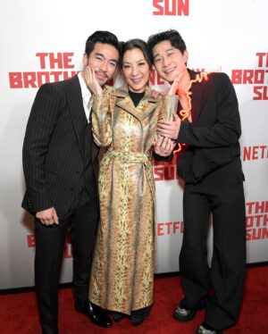 Sam Li Instagram - little late to the party but TYSM for watching THE BROTHERS SUN ❤️‍🔥 what an incredible journey it has been, this truly has been a dream come true. From the bottom of my heart, THANK YOU. This is fosho a core memory that has been unlocked that will last me a lifetime 🔓

We wouldn’t be here if not for you guys. This action packed comedy has so much to offer. So if you haven’t seen it, make sure to check it on @netflix !! We all poured our heart and soul into this series 😭❤️‍🔥

PR: @jillfritzopr 
The Styling: @parkerharwood 
The Fit: @privatepolicyny 
The Light Piece: @juno.shen 
The Grooming: @ayaeyamamoto