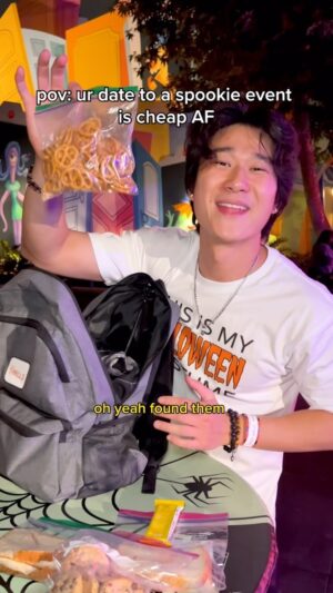 Sam Li Instagram - At least he made dinner 🥸 

#cheapaf #datingmemes #datingapp #dating #couples #datingtips #cheap #comedy #disneyland #disneyhalloween #explorepage #relationships #datenight #asianmen #asianguy #dating101