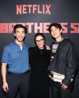 Sam Li Instagram - 626 WE LOVE Y’ALL ❤️❤️❤️ The Brothers Sun is a love letter to San Gabriel, to the 626, to Los Angeles, to California 🌴 seeing this vibrant community represented on screen is so surreal and incredible. Let’s show the whole world what we’re all about! 🌎❤️‍🔥 #thebrotherssun 

@netflix @netflixgolden @netflixtw 

The fit: @parkerharwood @boylondon @r_ough