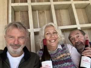 Sam Neill Instagram - Old friends dropped by yesterday. You will recognise them , possibly from things we did together. For instance- #RimaTeWiata from #HuntForTheWilderpeople #RoyBillings in #TheDish -. They  are a lotta fun. And they like good wine.