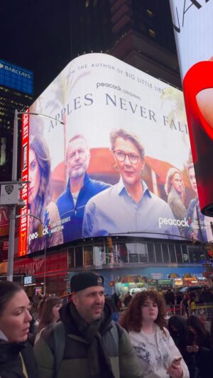 Sam Neill Instagram - And now , Ladies and Gentlemen , we OWN Times Square . 

#applesneverfall

#annettebening @misterjakelacy @alisonbrie @conormerriganturner @essierandles 
@peacock @tvnz.official @foxtel @binge