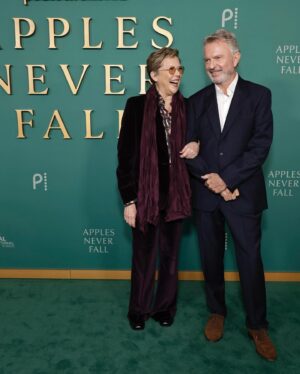 Sam Neill Instagram - PREMIERE ! Great night , all Delaneys present and correct , apart from our own @alisonbrie . Sorely missed . 
#annettebening @misterjakelacy @essierandles @conormerriganturner - love you all . 
Herewith random shots (swipe left for more ) ; Thanks particularly to @peacock @nbcuniversal @melaniemarnich @dankaplow #gregjacobs #cabrinaquesada #davidheyman #lianemoriarty @chrissweeney @shadforthandco . It was great to catch up with all the gang . Make sure you watch all of them in #ApplesNeverFall starting 14 March . They will break your heart . 
@binge @foxtel @tvnz.official @peacock