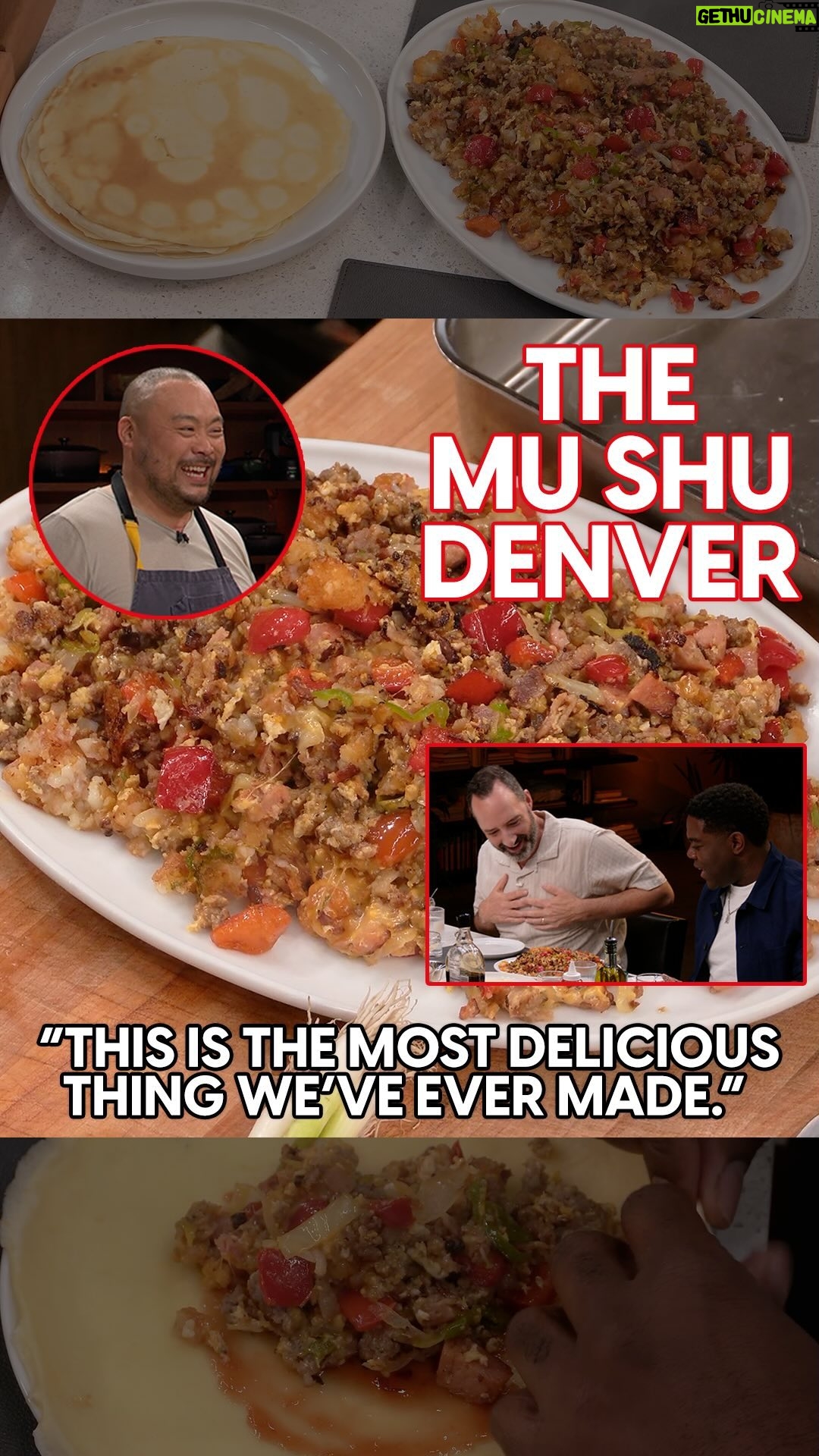 Sam Richardson - 8K Likes - Leaving this here as a reminder to try @davidchang’s Mu Shu Denver this weekend.
Post your #MuShuDenver photos and be sure to tag us when you make yours!
Also, is it controversial to call the Mu Shu Denver the most delicious thing that @davidchang has ever made for #DinnerTimeLive?
ABSOLUTELY NOT.
Watch this FULL #DavidsNewYorkDinerMenu episode of #DinnerTimeLive featuring @thesamrichardson & @mrtonyhale RIGHT NOW on @netflix! (LINK IN BIO)
And for ALL the detailed recipes (especially The Mu Shu Denver), go to TUDUM.com/DinnerTimeLive (Also available via LINK IN BIO!)