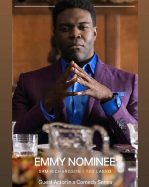 Sam Richardson Instagram - Thank you so much @televisionacad for the second nomination in a row for playing Edwin Akufo on #TedLasso. I’m beyond grateful.