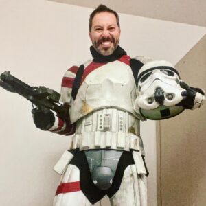 Sam Riegel Instagram - Got to play a stormtrooper on #ahsoka. Thanks wife, for checking off a life goal. It pays to know the best DP in Hollywood.