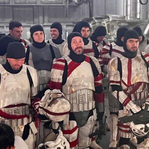 Sam Riegel Instagram - Got to play a stormtrooper on #ahsoka. Thanks wife, for checking off a life goal. It pays to know the best DP in Hollywood.