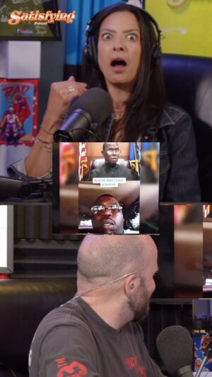 Sam Roberts Instagram - Star of the week for sure. This week on @satisfyingpodcast Nicole and I look at the dude busted for driving without a license - by going to zoom court while driving. Just the best 

Watch Satisfying now only on YouTube! 

#satisfying #podcast #samroberts #nicoleryan #mashup #notsam #viral #video #court #legal #zoom