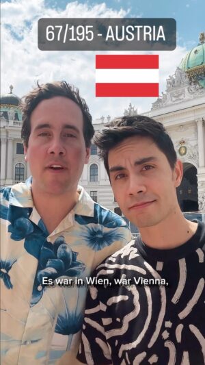Sam Tsui Instagram - Coming at you from the streets of #vienna it’s #amadeus by #falco #austria #österreich #wien #internationalsongs #global #singers #musik #deutsch #austrianmusic #travel #europe