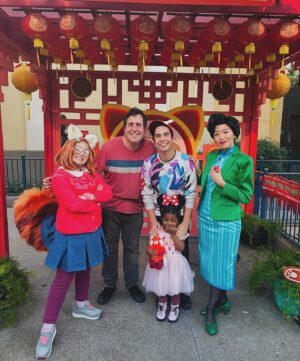 Sam Tsui Instagram - 🎶 Never not on my mind, oh my! Oh my! 🏮 🎶 
Had the absolute best time taking Elaia to Disneyland and California Adventure for the first time with some wonderful friends. The fact that she’s obsessed with #turningred and got to meet Mei Mei and Ming who are there for lunar new year was icing on the cake!!