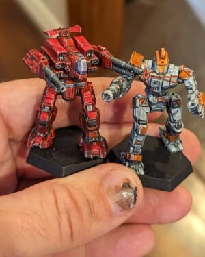 Sam Witwer Instagram - You think I'm playin?
#miniatures #painting #paintingminiatures #mechwarrior #battletech #atomicmass #shatterpoint #legion #starwars