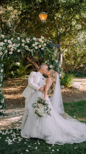 Samantha Cope Instagram - 💒🕊️For those of you who don’t know, my husband wrote me the cutest song ever, and we danced to it at our wedding last year. It’s called 6PM. My favorite line from the song says “just give me 20,000 days, let’s enjoy getting old.” Luckily, it’s only been 365. So cheers to us, happy anniversary babe! So glad we have thousands of days left to make memories together. 10/10 recommend marrying your #bestie 05.01.22

ps.. this is just a little snippet of our actual wedding video. It’s the best thing ever and it will forever be our tradition to pop a bottle of bubbly and watch it on our anniversary. So excited we get to watch it with Dylan this year 🥂🥹 thanks Kelly for creating this perfect video. The song is available everywhere so tag us in your videos!

Photography & videography: @wildwhim 
Venue: @tcreekinn @tciweddings 
Flowers: @hcdweddings 
Wedding planner: Heather at @hcdweddings 
Food: @corkfirekitchen @chefmsteffen 
Cake: @cakestocelebrate 
Rentals: @rusticurbanevents 
Glassware: @hostesshaven 
Makeup: @malloriemason