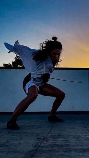 Samantha Win Instagram - 🥷 #sunset #martialarts #ninjarun #imissthis #nostalgia