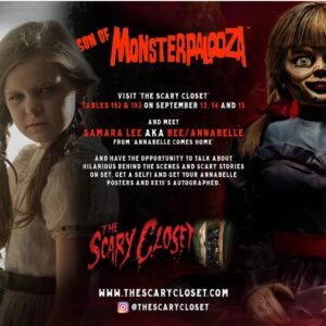 Samara Lee Instagram - I cannot wait to be back at @monsterpaloozaofficial this weekend! It was a blast last time! Come say hi, get an autograph, a photo, etc or come see our Annabelle Comes Home cast Q & A panel on Saturday and you could even win an Annabelle doll! Look for me at the @thescarycloset table! 
#samaralee #thescarycloset #monsterpalooza