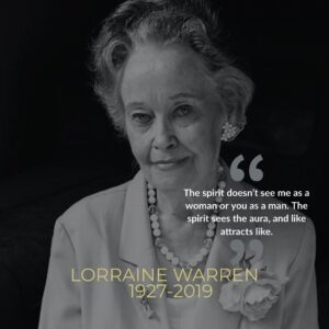 Samara Lee Instagram - I am saddened by the news of Mrs. Lorraine Warren’s passing. 
My thoughts and prayers go out to her family and friends. I had hoped to meet this iconic woman. Rest In Peace.
